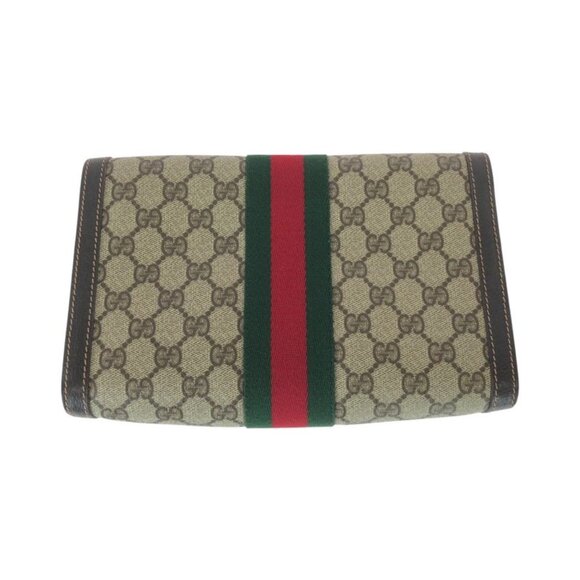 Gucci Vintage Sherry Clutch Beige Brown - Picture 2 of 9